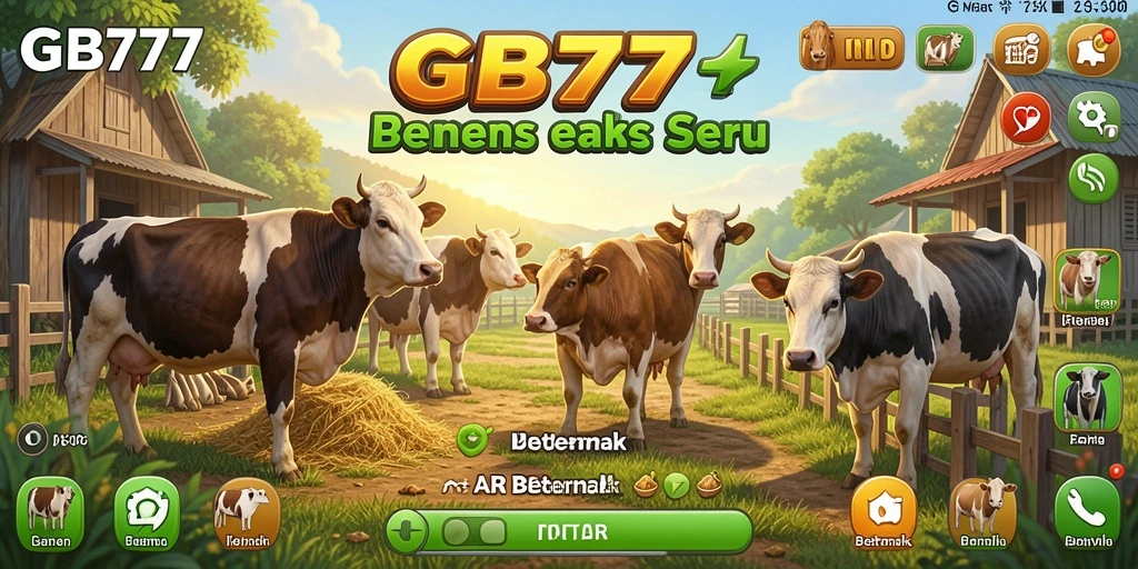 Antarmuka user-friendly GB777 dengan tampilan peternakan yang menarik.