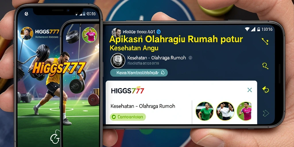 Tampilan antarmuka HIGGS777 yang memudahkan pengguna dalam berolahraga di rumah.