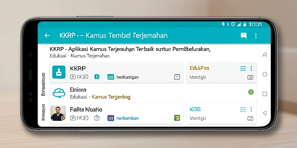 Antarmuka KKRP yang sederhana dan fungsional untuk belajar bahasa.