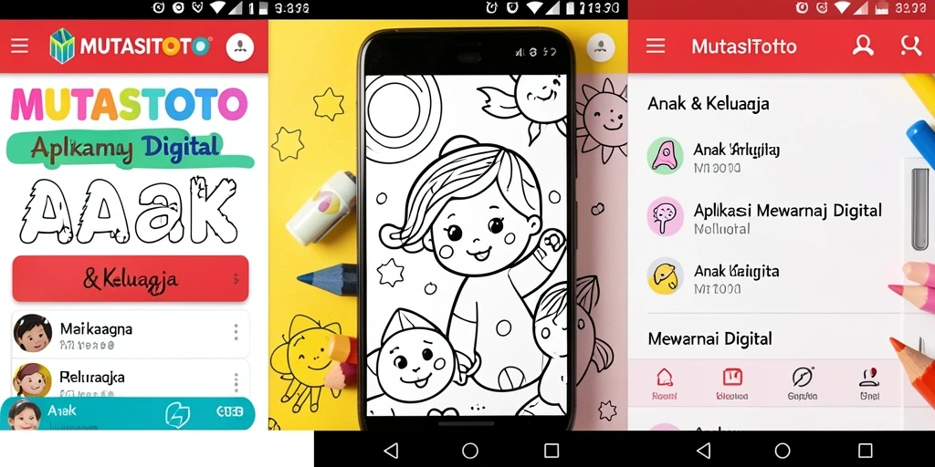 Antarmuka aplikasi MUTASITOTO dengan berbagai pilihan warna.
